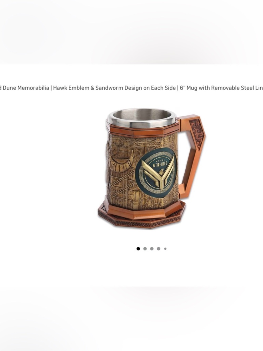 United Cutlery-Dune Atreides Collectible Brown & Copper Mug-New in Box